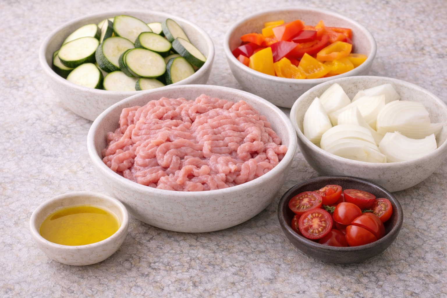 Fresh ingredients for a hearty meal