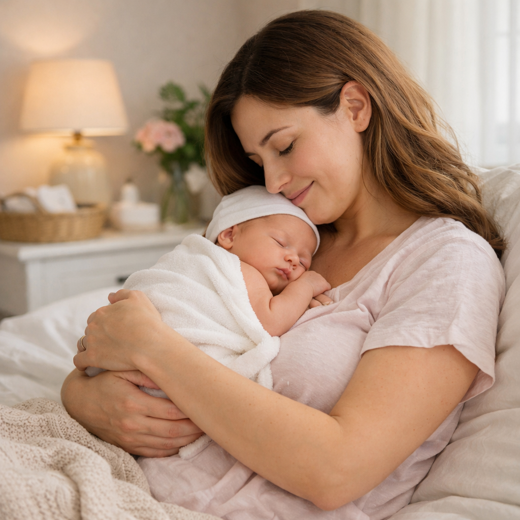 A mother's tender embrace