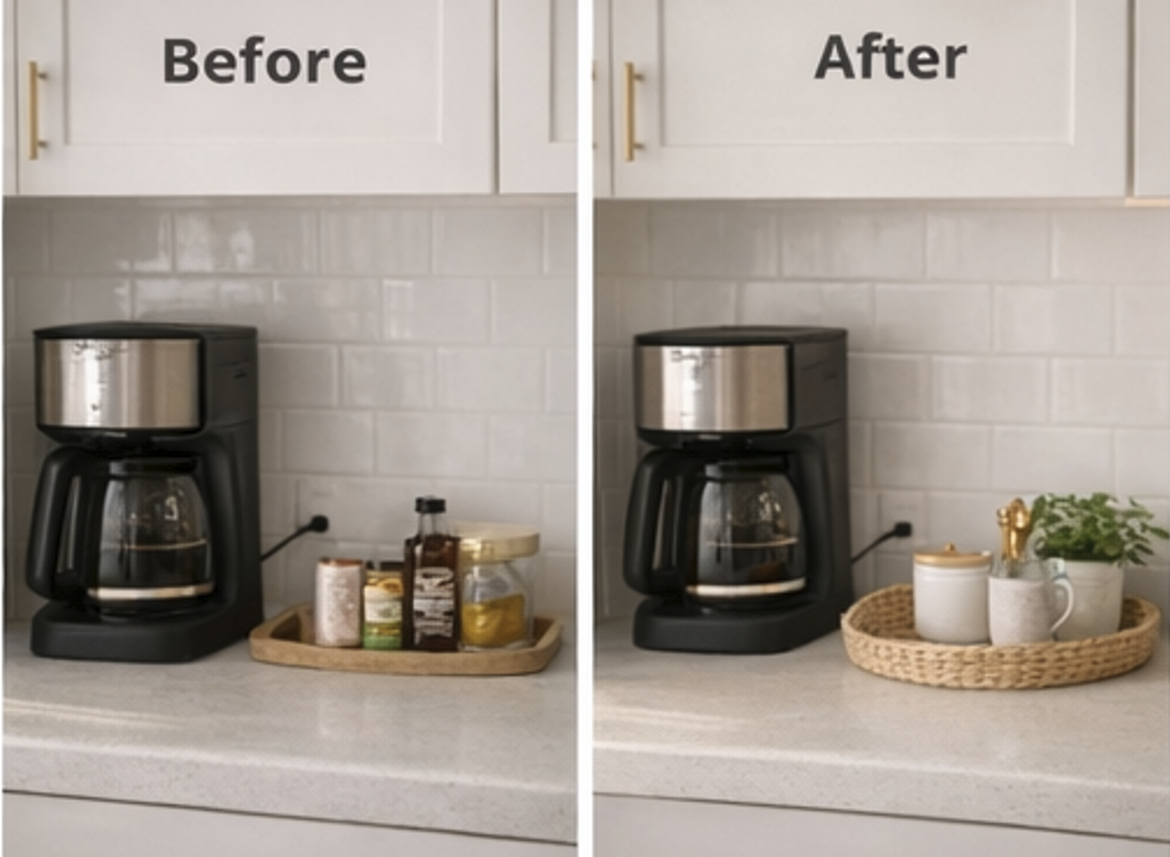 سطح رخامي للقهوة غير مزدحم