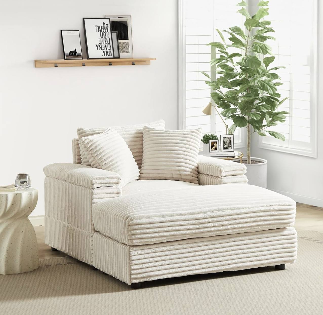 Cozy corner with soft textures